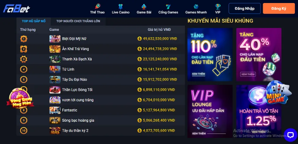 Kho trò chơi W88VT đa dạng